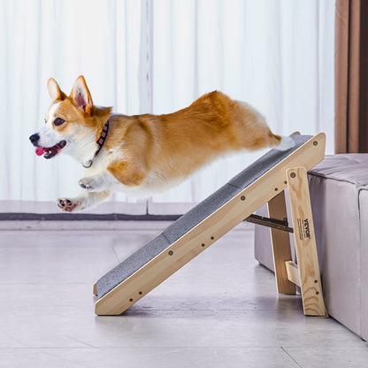 ZD-19-03 - 2-in-1 Wooden Pet Stairs & Ramp for Easy Access