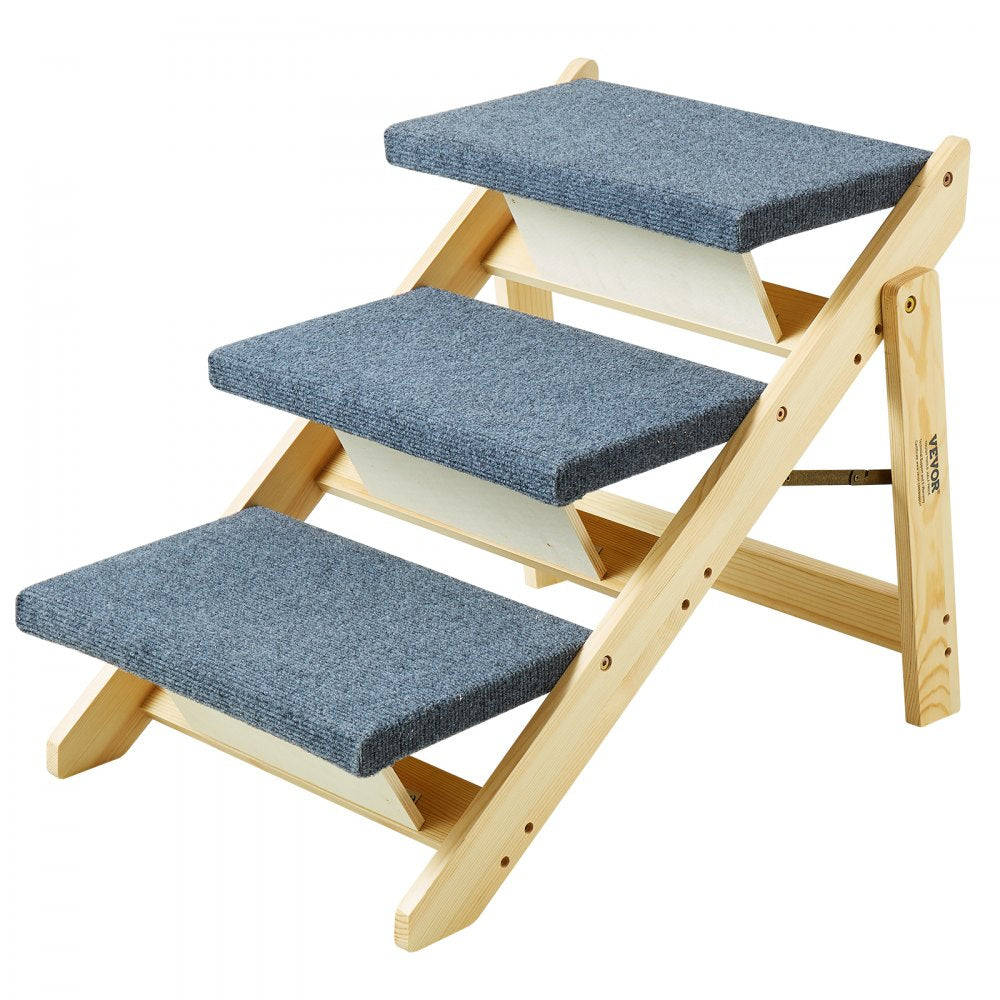 ZD-19-03 - 2-in-1 Wooden Pet Stairs & Ramp for Easy Access