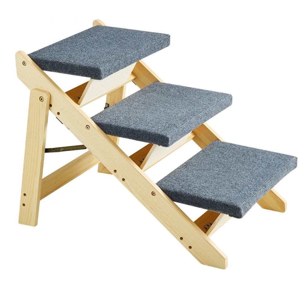 ZD-19-03 - 2-in-1 Wooden Pet Stairs & Ramp for Easy Access