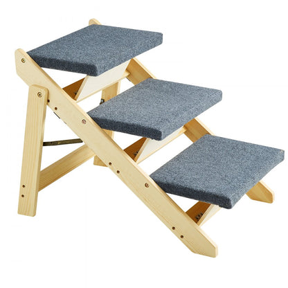 ZD-19-03 - 2-in-1 Wooden Pet Stairs & Ramp for Easy Access