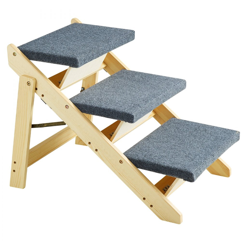 ZD-19-03 - 2-in-1 Wooden Pet Stairs & Ramp for Easy Access