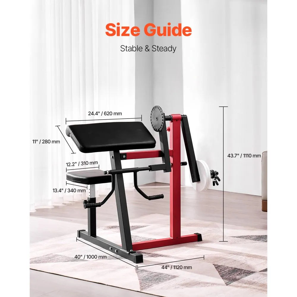 MSY1 - Adjustable 2-in-1 Bicep & Tricep Curl Machine with 165lbs Capacity