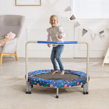 TX-B6232B-36in+I - 36" Durable Kids Trampoline, Indoor/Outdoor, Foldable Design