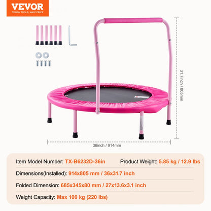 TX-B6232D-36in - Kid-Friendly 36" Indoor/Outdoor Trampoline for Active Play