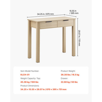 KLCH-01 - Modern Kids Desk with Drawers & Durable MDF Construction