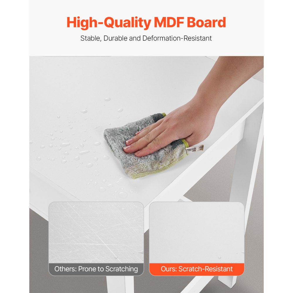 KLCH-02 - Compact White Kids' Desk with 2 Drawers for Organized Study