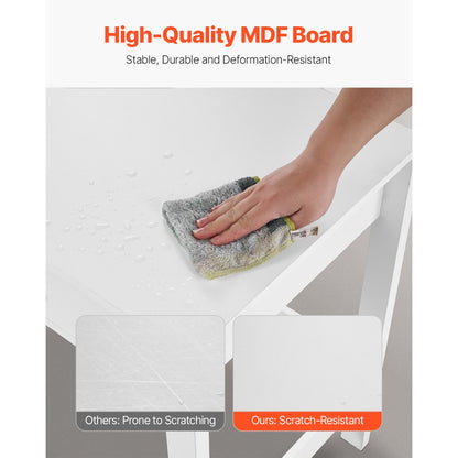 KLCH-02 - Compact White Kids' Desk with 2 Drawers for Organized Study