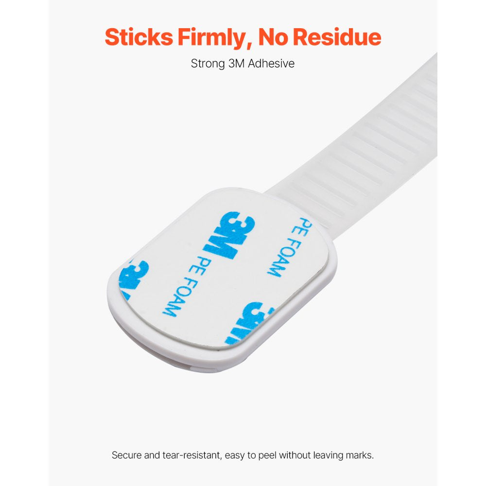 M305 - Durable Child Safety Strap Locks, Adjustable 7.68-8.07 Inches, 8 Pcs