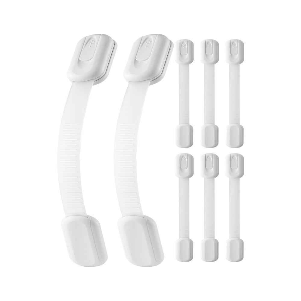 M305 - Durable Child Safety Strap Locks, Adjustable 7.68-8.07 Inches, 8 Pcs