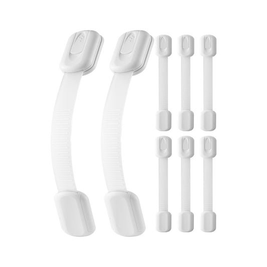 M305 - Durable Child Safety Strap Locks, Adjustable 7.68-8.07 Inches, 8 Pcs