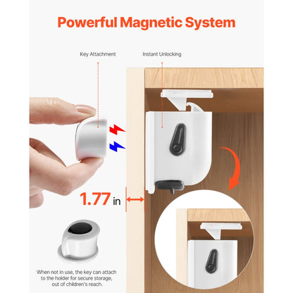 DC004-20+4 - Magnetic Child Safety Locks for Cabinets - 20 Pack