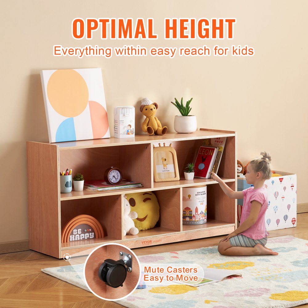 IVY-VVR-004 - 5-Compartment Kids' Organizer Cabinet for Toys & Books