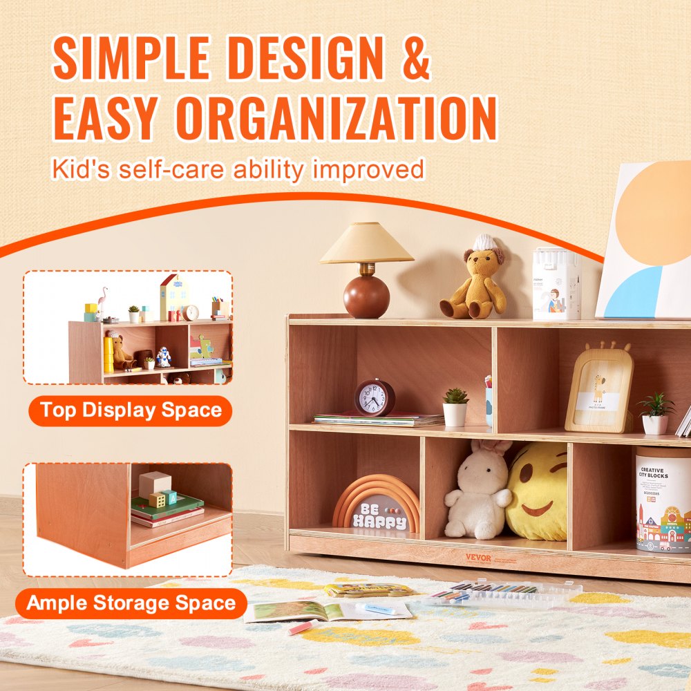 IVY-VVR-004 - 5-Compartment Kids' Organizer Cabinet for Toys & Books