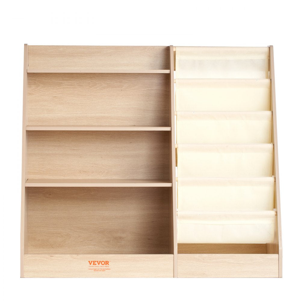 IVY-VVR-0056 - 4-Tier Wooden Kids Bookshelf for Organized Playrooms