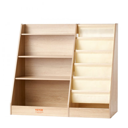 IVY-VVR-0056 - 4-Tier Wooden Kids Bookshelf for Organized Playrooms