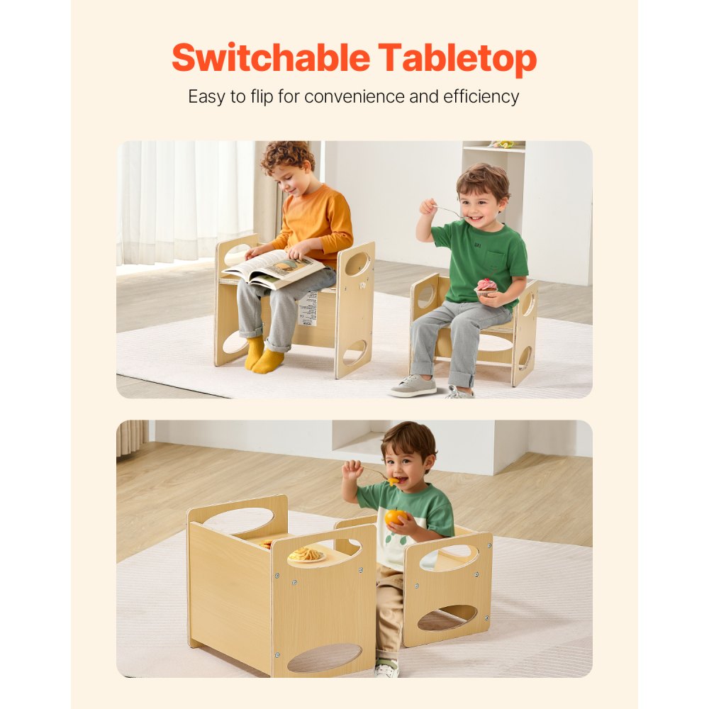 SYD03 - Durable Montessori Table & Chair Set, 15"x12" & Adjustable Heights