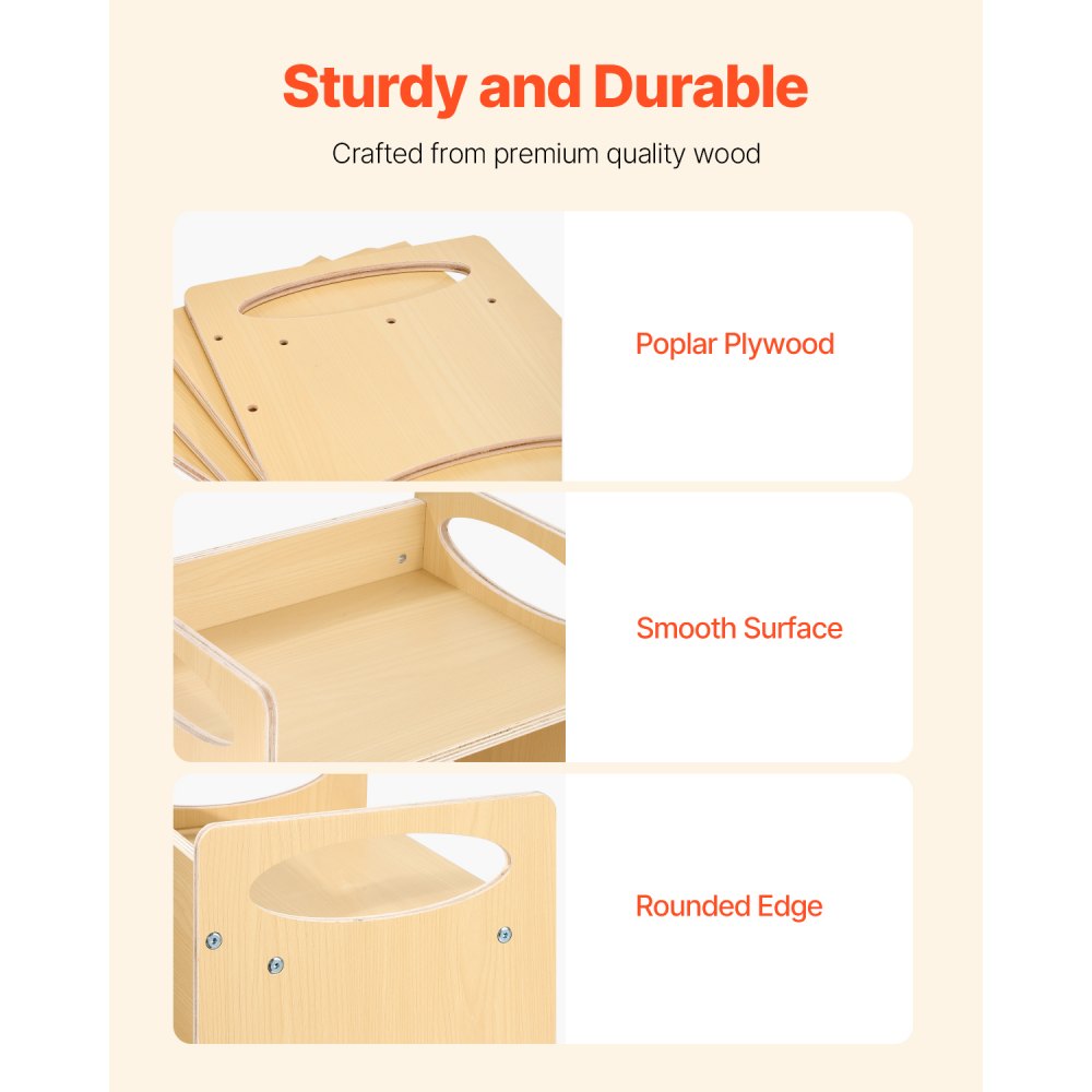 SYD03 - Durable Montessori Table & Chair Set, 15"x12" & Adjustable Heights