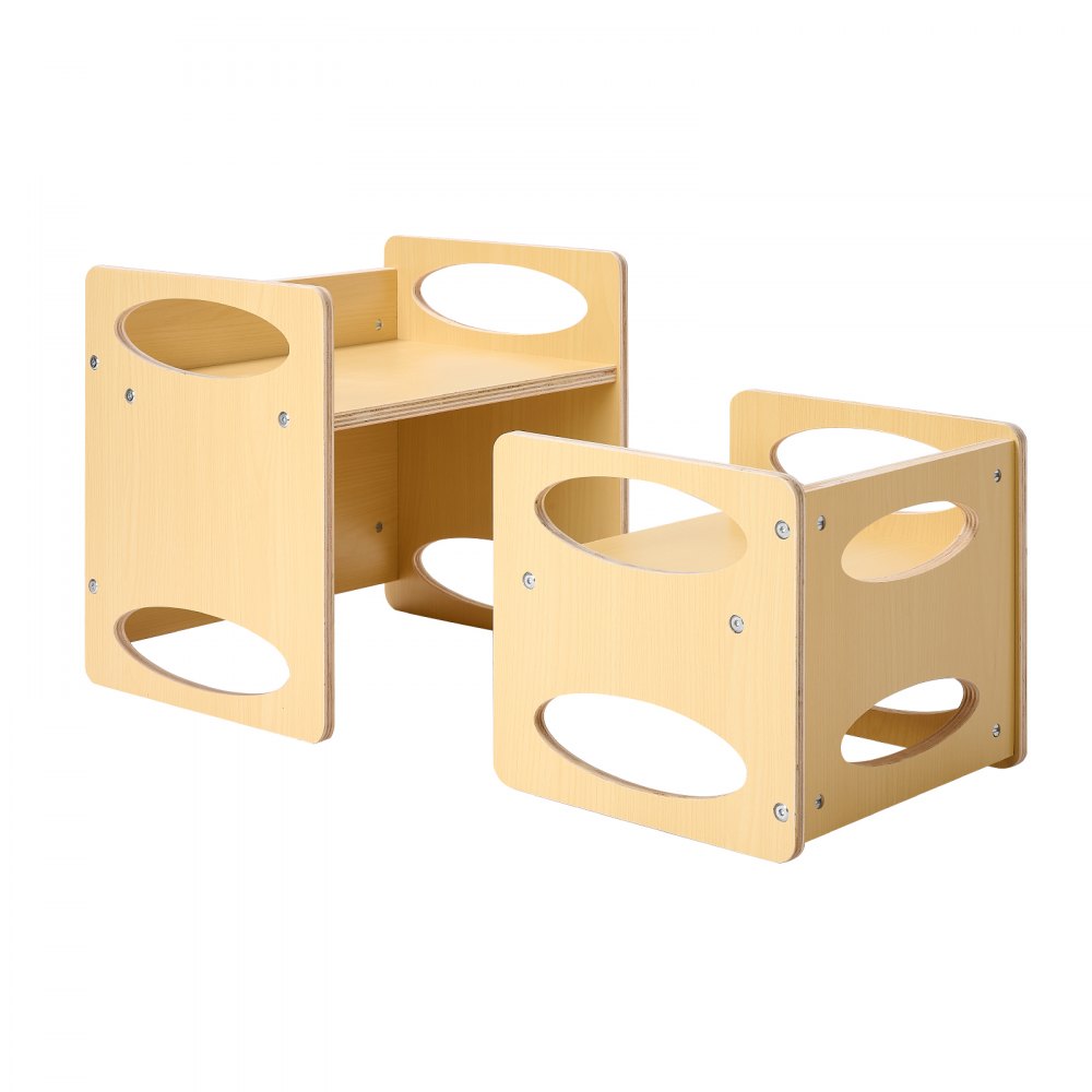 SYD03 - Durable Montessori Table & Chair Set, 15"x12" & Adjustable Heights