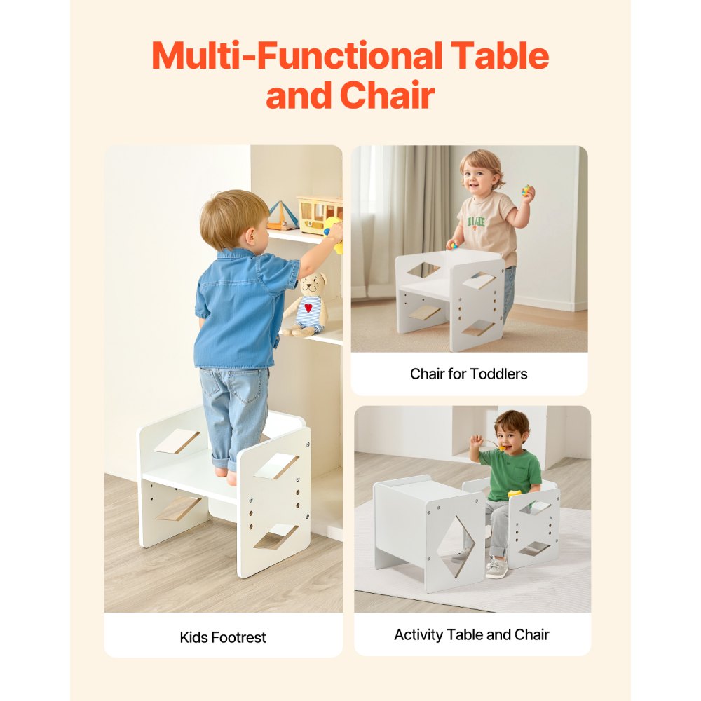 SYD04 - Montessori Set: Adjustable Weaning Table & Chair - 15.4"x12"x15"