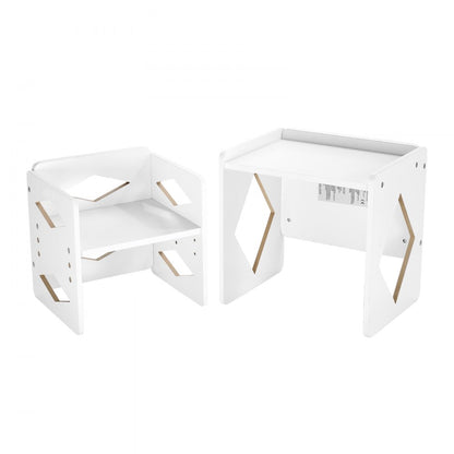 SYD04 - Montessori Set: Adjustable Weaning Table & Chair - 15.4"x12"x15"