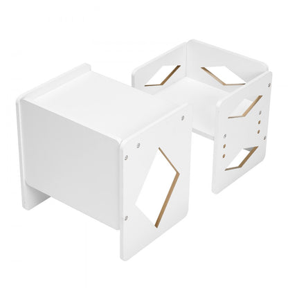 SYD04 - Montessori Set: Adjustable Weaning Table & Chair - 15.4"x12"x15"