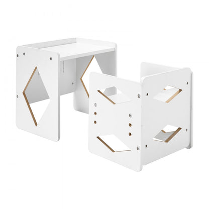 SYD04 - Montessori Set: Adjustable Weaning Table & Chair - 15.4"x12"x15"