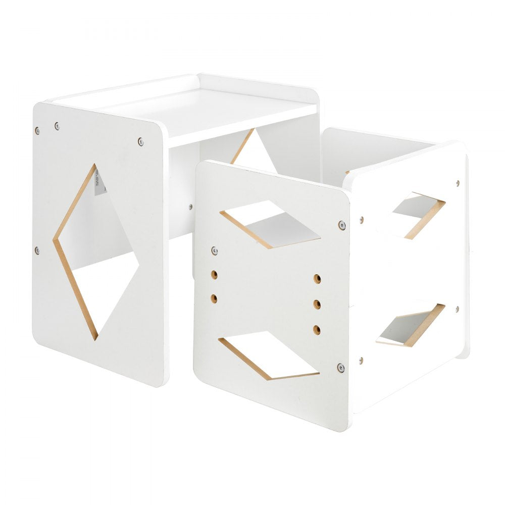 SYD04 - Montessori Set: Adjustable Weaning Table & Chair - 15.4"x12"x15"