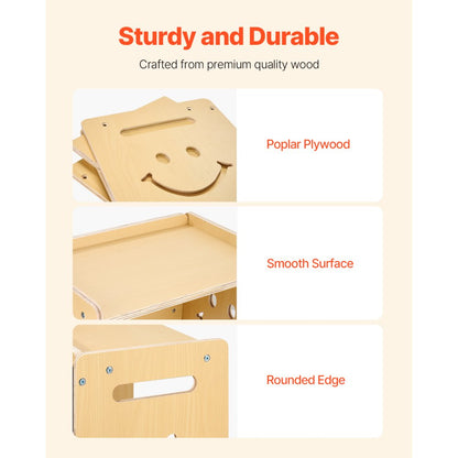 SYD01 - Adjustable Height Montessori Table and Chair Set with Chalkboard Surface