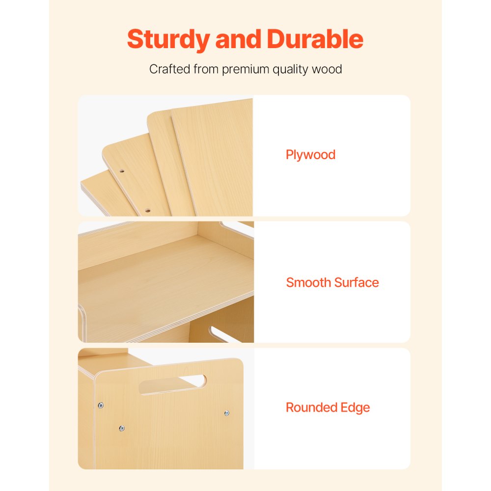 SYD05 - Montessori Table & Chair Set for Kids, 26.2"x14.2" Plywood