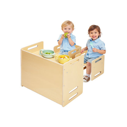 SYD05 - Montessori Table & Chair Set for Kids, 26.2"x14.2" Plywood