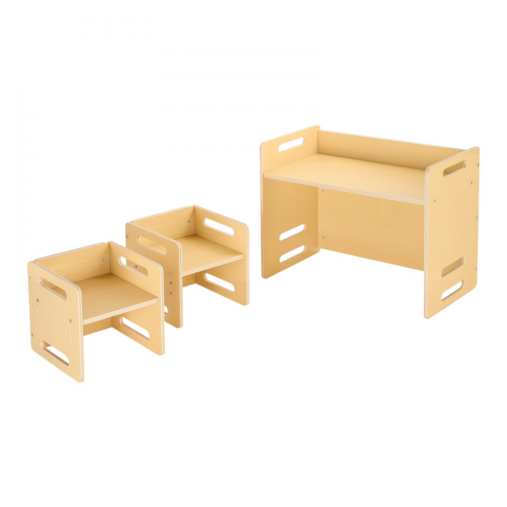 SYD05 - Montessori Table & Chair Set for Kids, 26.2"x14.2" Plywood