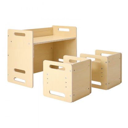 SYD05 - Montessori Table & Chair Set for Kids, 26.2"x14.2" Plywood