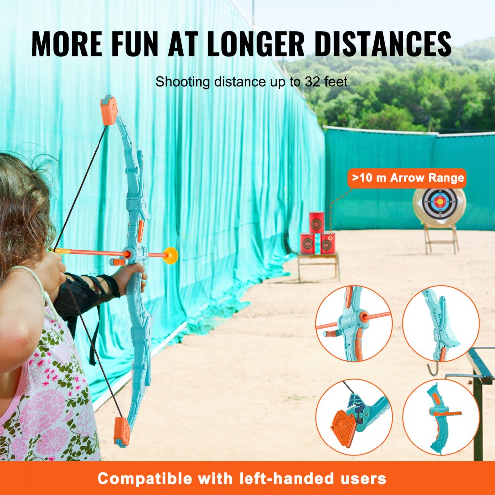 8009-5 - Kids' LED Bow & Arrow Set with Suction Cup Arrows and Target