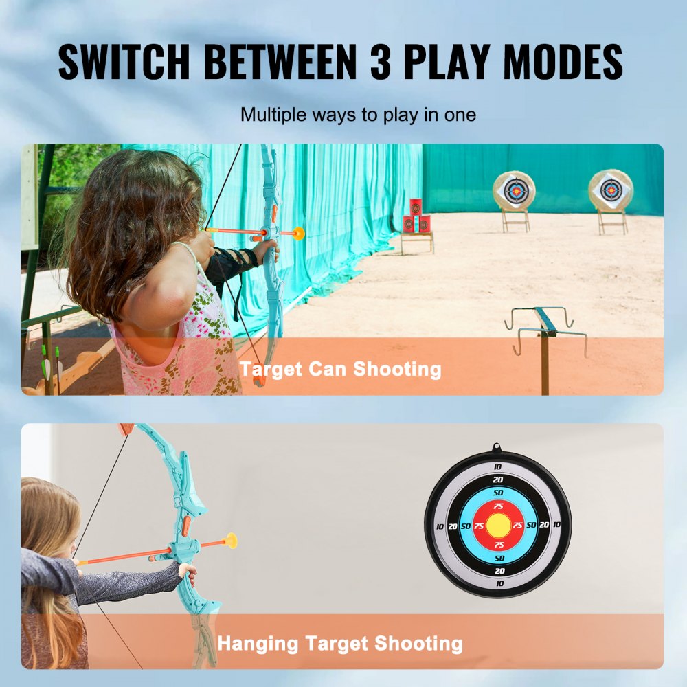 8009-5 - Kids' LED Bow & Arrow Set with Suction Cup Arrows and Target