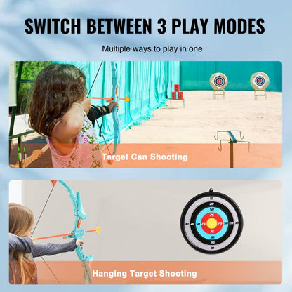 8009-5 - Kids' LED Bow & Arrow Set with Suction Cup Arrows and Target
