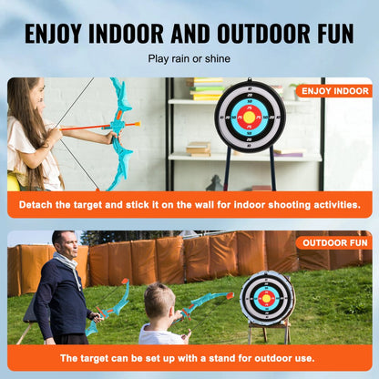 8009-5 - Kids' LED Bow & Arrow Set with Suction Cup Arrows and Target