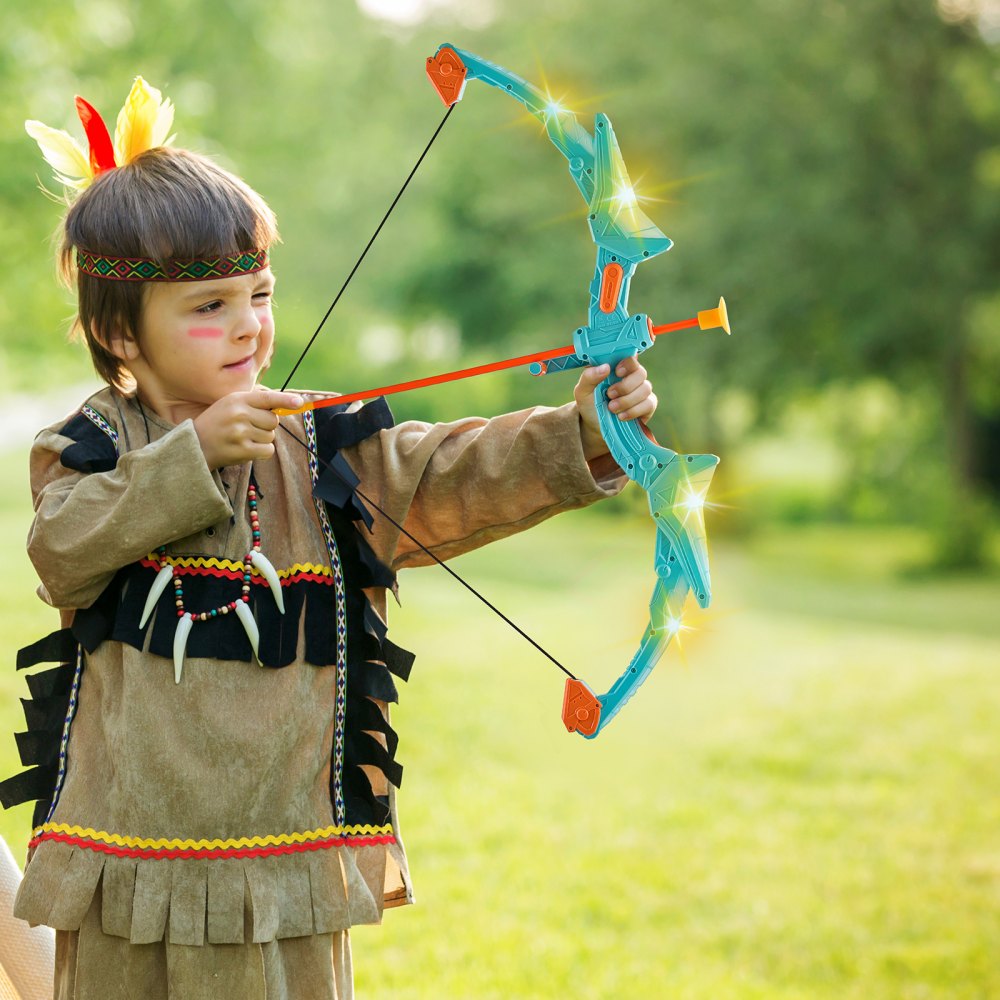 8009-5 - Kids' LED Bow & Arrow Set with Suction Cup Arrows and Target