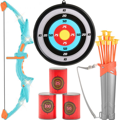 8009-5 - Kids' LED Bow & Arrow Set with Suction Cup Arrows and Target