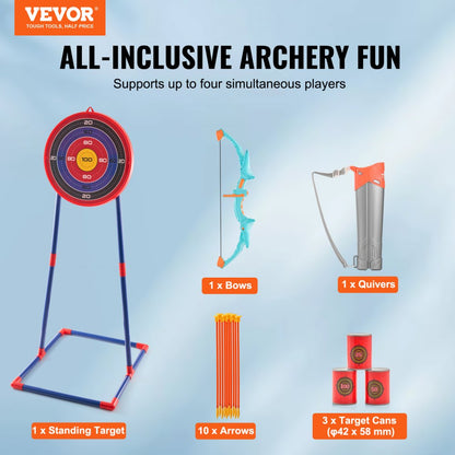 8009-3 - Kids' LED Bow & Arrow Set with Target & 10 Arrows