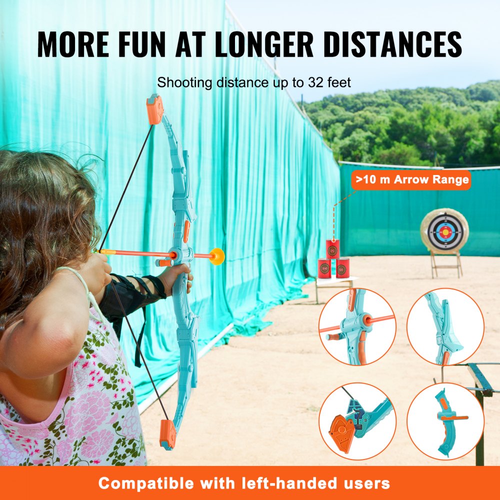 8009-3 - Kids' LED Bow & Arrow Set with Target & 10 Arrows
