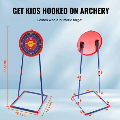 8009-3 - Kids' LED Bow & Arrow Set with Target & 10 Arrows
