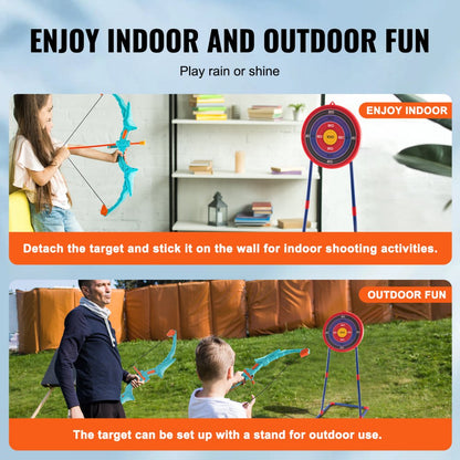 8009-3 - Kids' LED Bow & Arrow Set with Target & 10 Arrows