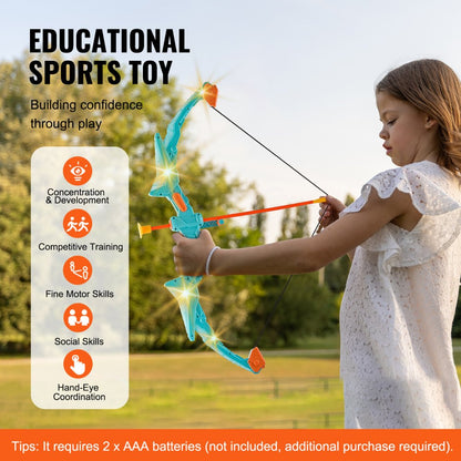 8009-3 - Kids' LED Bow & Arrow Set with Target & 10 Arrows