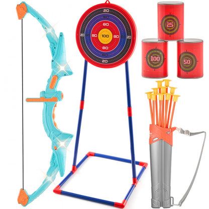 8009-3 - Kids' LED Bow & Arrow Set with Target & 10 Arrows