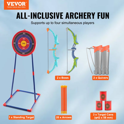 8009-2 - Kids LED Bow & Arrow Set with Target & 20 Arrows