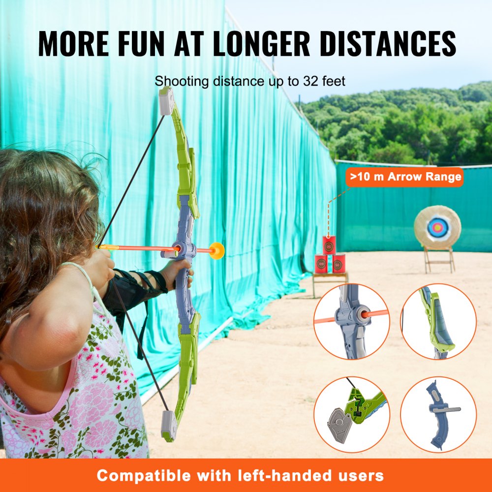 8009-2 - Kids LED Bow & Arrow Set with Target & 20 Arrows
