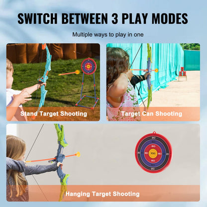 8009-2 - Kids LED Bow & Arrow Set with Target & 20 Arrows