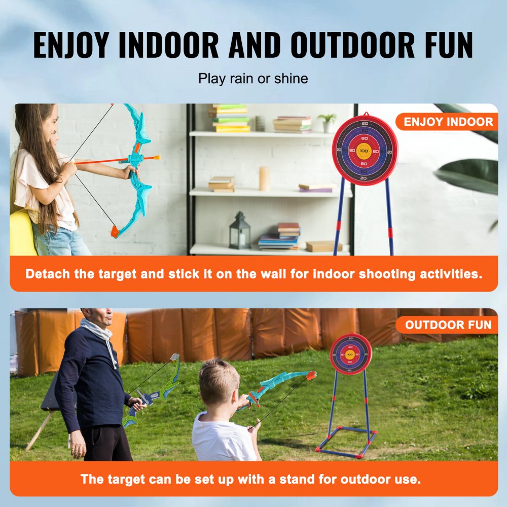 8009-2 - Kids LED Bow & Arrow Set with Target & 20 Arrows