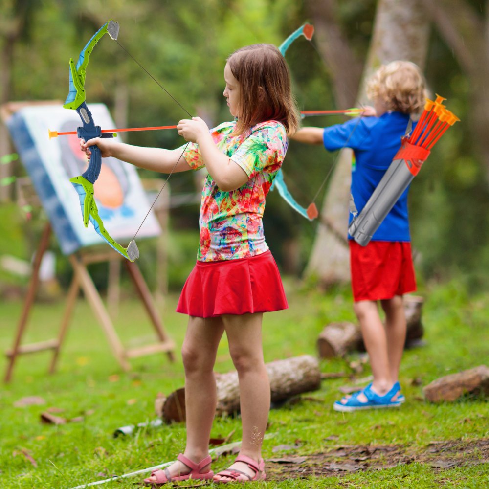 8009-2 - Kids LED Bow & Arrow Set with Target & 20 Arrows