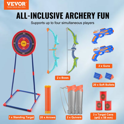 8009-1 - Complete Kids Bow and Arrow Set with Targets and Accessories
